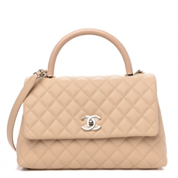 CHANEL Medium Coco Handle in Light Beige - Picture 13 of 14